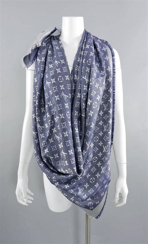 louis vuitton scarf logo|louis vuitton denim scarf.